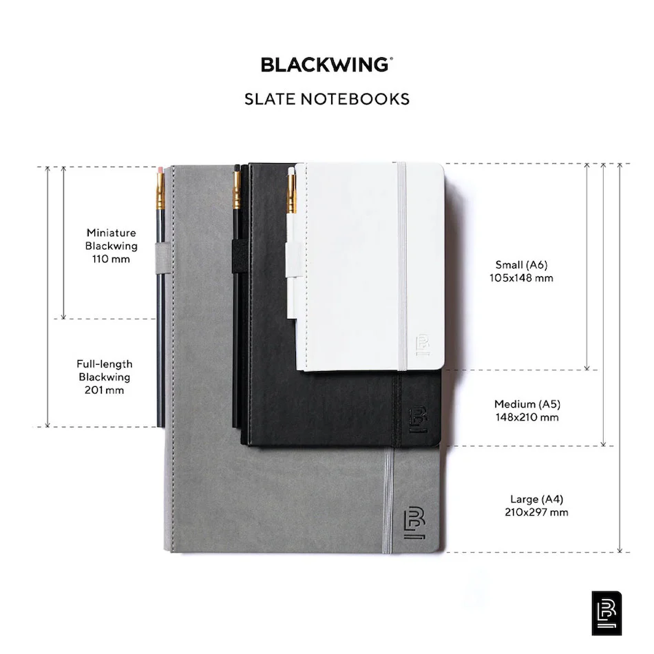 Blackwing Slate Notebook and Pencil Set Black A6 - Image 3