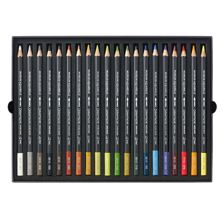 Caran d'Ache Museum Aquarell Watercolour Pencil Box of 20 Landscape - Image 2