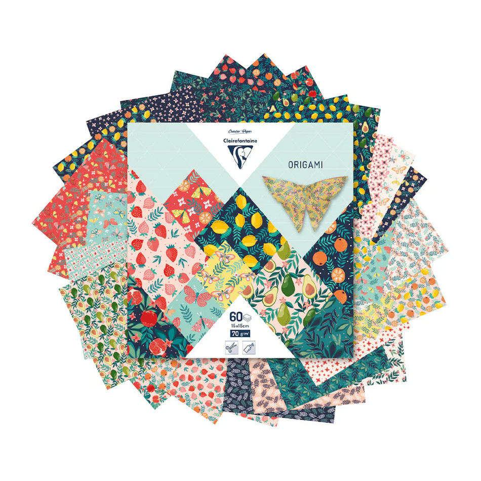 Clairefontaine Origami Set of 60 Sheets 15 x 15cm