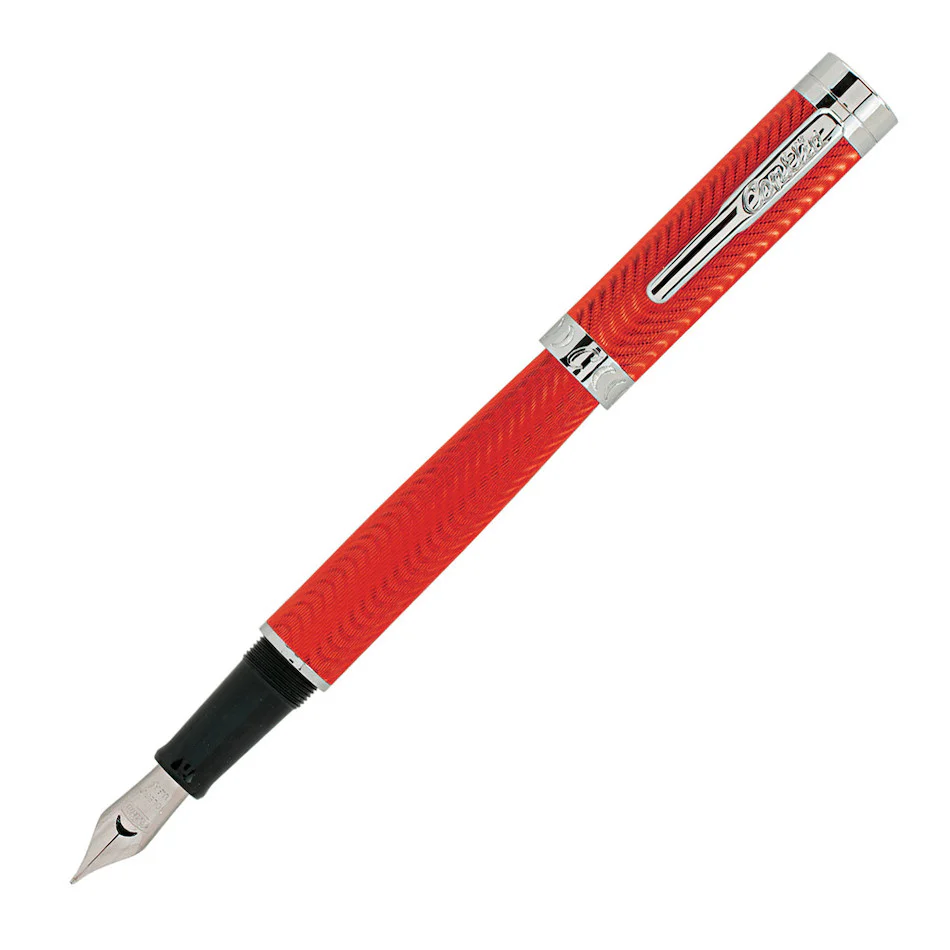 Conklin Herringbone Signature Fountain Pen Red