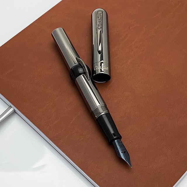 Conklin Mark Twain Crescent Filler 1898 Fountain Pen Limited Edition Gunmetal - Image 3