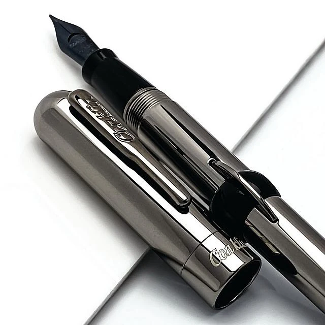 Conklin Mark Twain Crescent Filler 1898 Fountain Pen Limited Edition Gunmetal - Image 4