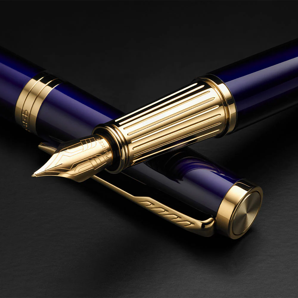 Parker Ingenuity Fountain Pen Blue with Gold Trim - Image 5