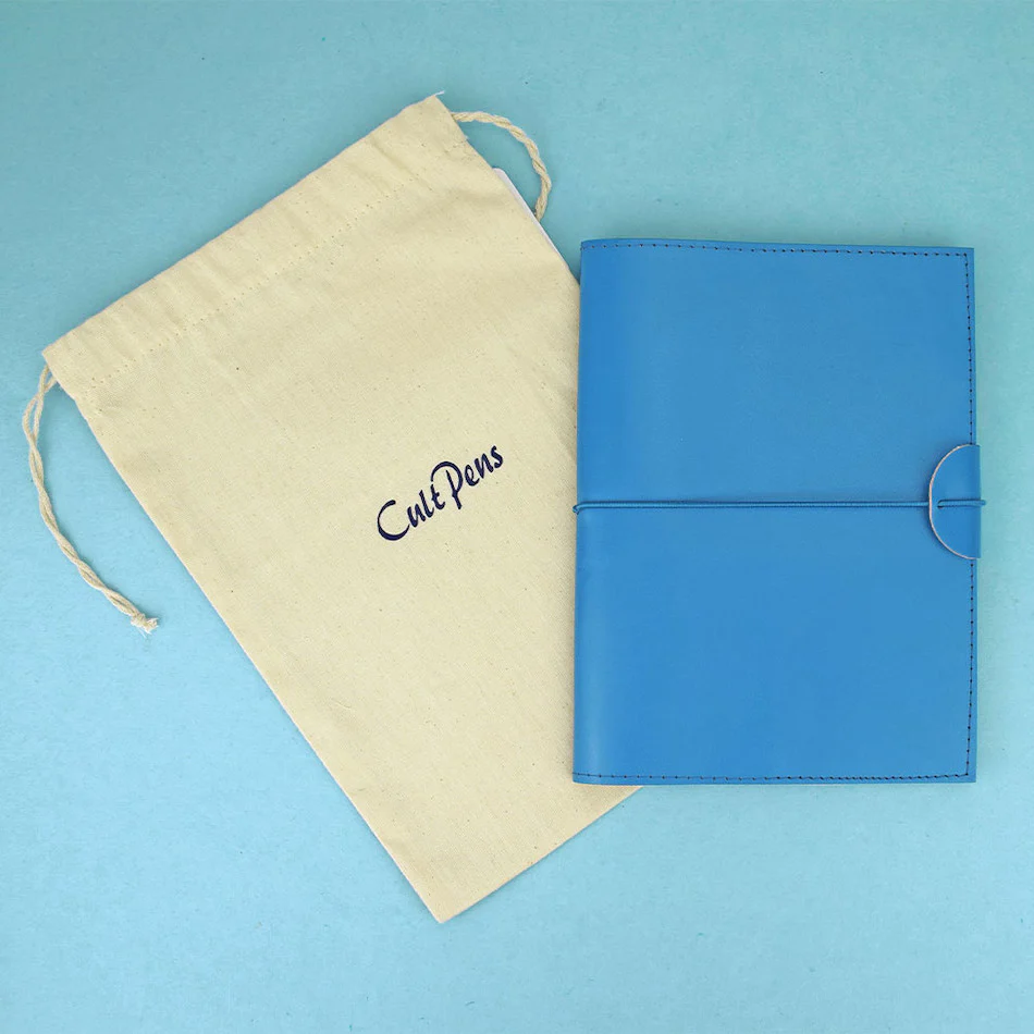 Cult Pens A5 Leather Refillable Cover Blue - Image 2