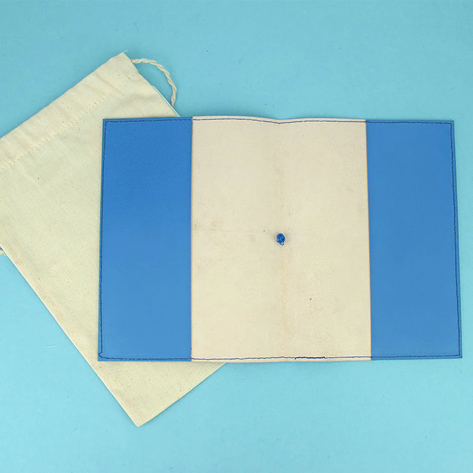 Cult Pens A5 Leather Refillable Cover Blue - Image 4