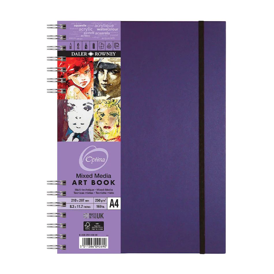 Daler-Rowney Optima Mixed Media Spiral A4 Artbook