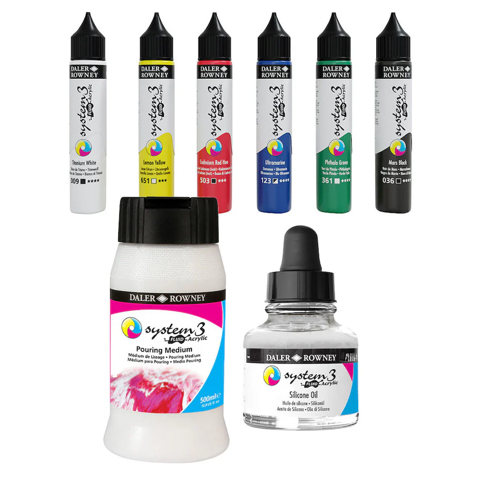 Daler-Rowney System3 Fluid Acrylic Bundle Set of 6