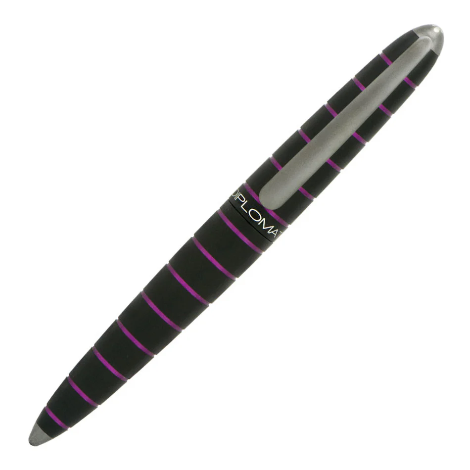 Diplomat Elox Fountain Pen Ring Black/Purple 14kt Gold Nib - Image 2