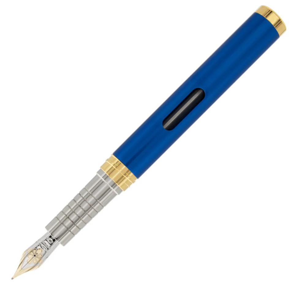 Diplomat Nexus Fountain Pen Blue with Gold Trim 14K nib