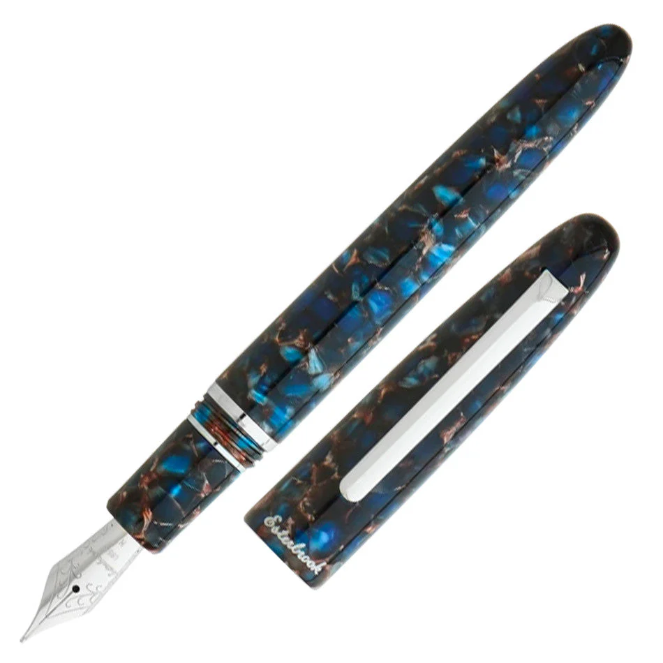 Esterbrook Estie Fountain Pen Nouveau Bleu with Palladium Trim Custom Scribe Nib
