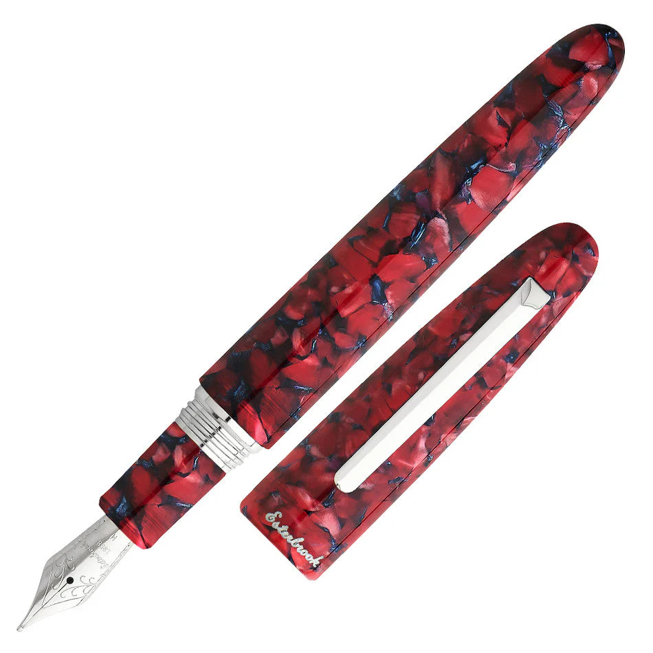 Esterbrook Estie Oversize Fountain Pen Scarlet With Palladium Trim Needlepoint Nib