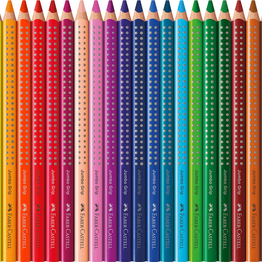 Faber-Castell Jumbo Grip Coloured Pencil Metal Tin of 16 - Image 3