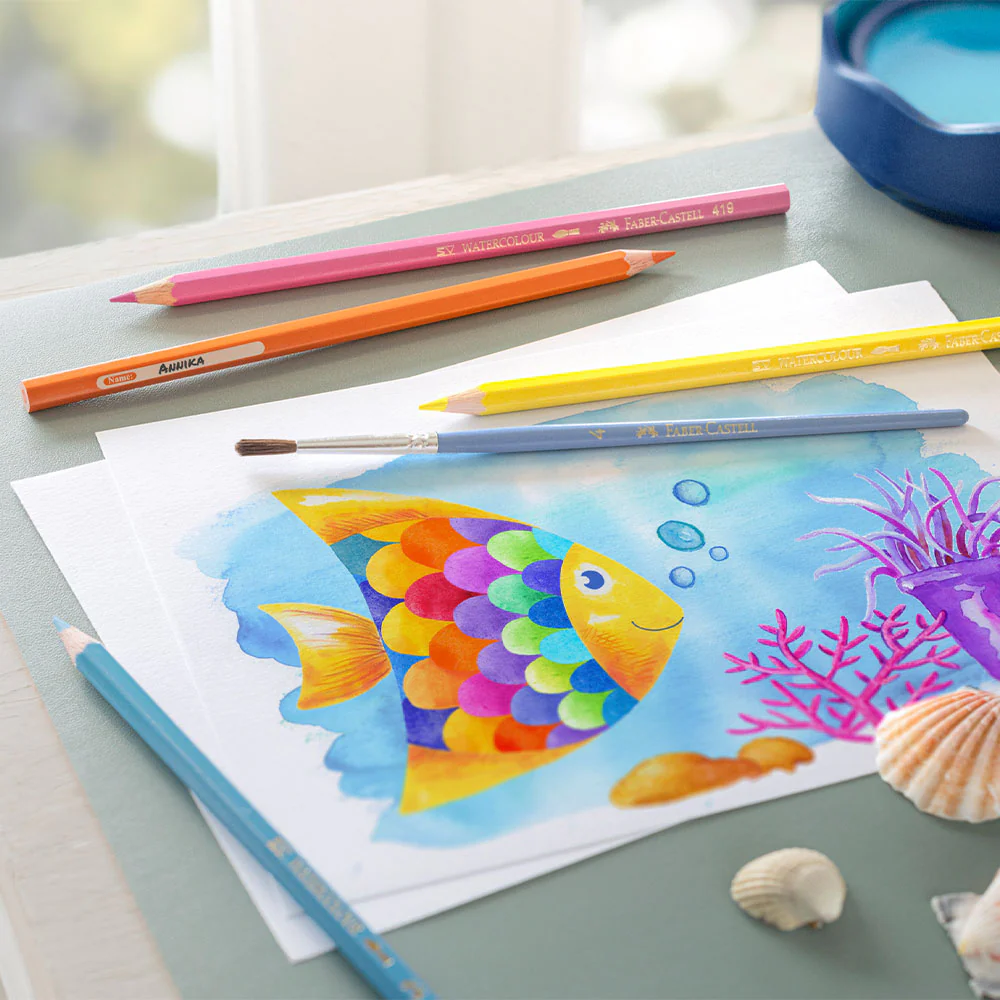 Faber-Castell Watercolour Pencil + Brush Set of 24 - Image 2