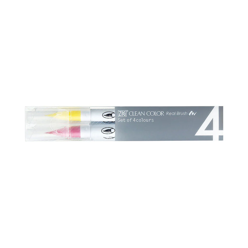 Kuretake Clean Color Real Brush Set of 4 Pop