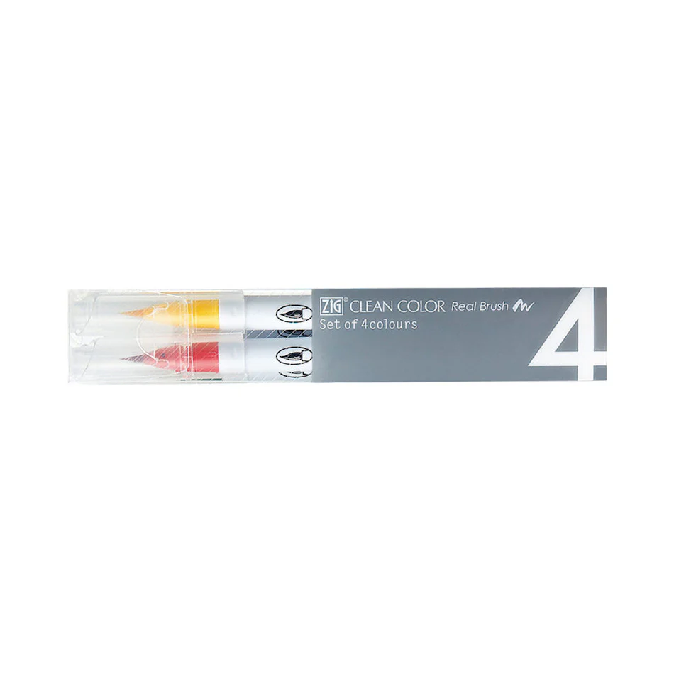 Kuretake Clean Color Real Brush Set of 4 Pure