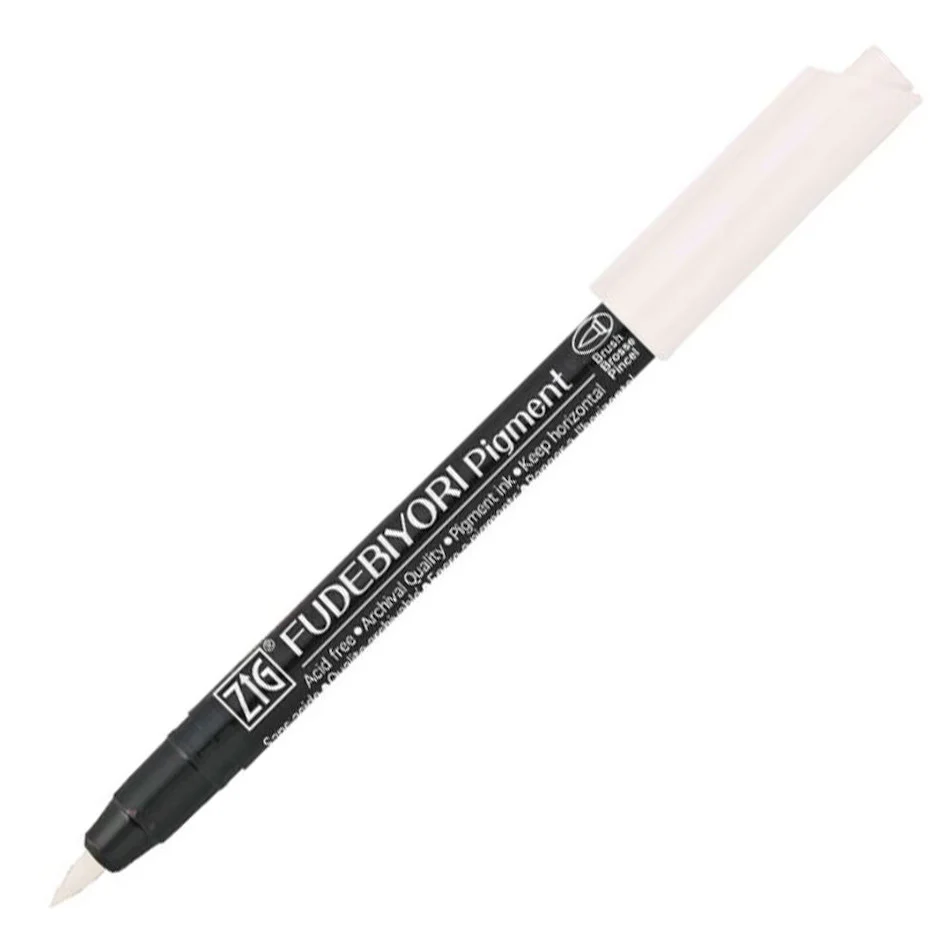 Kuretake Zig Fudebiyori Brush Pen Milky White
