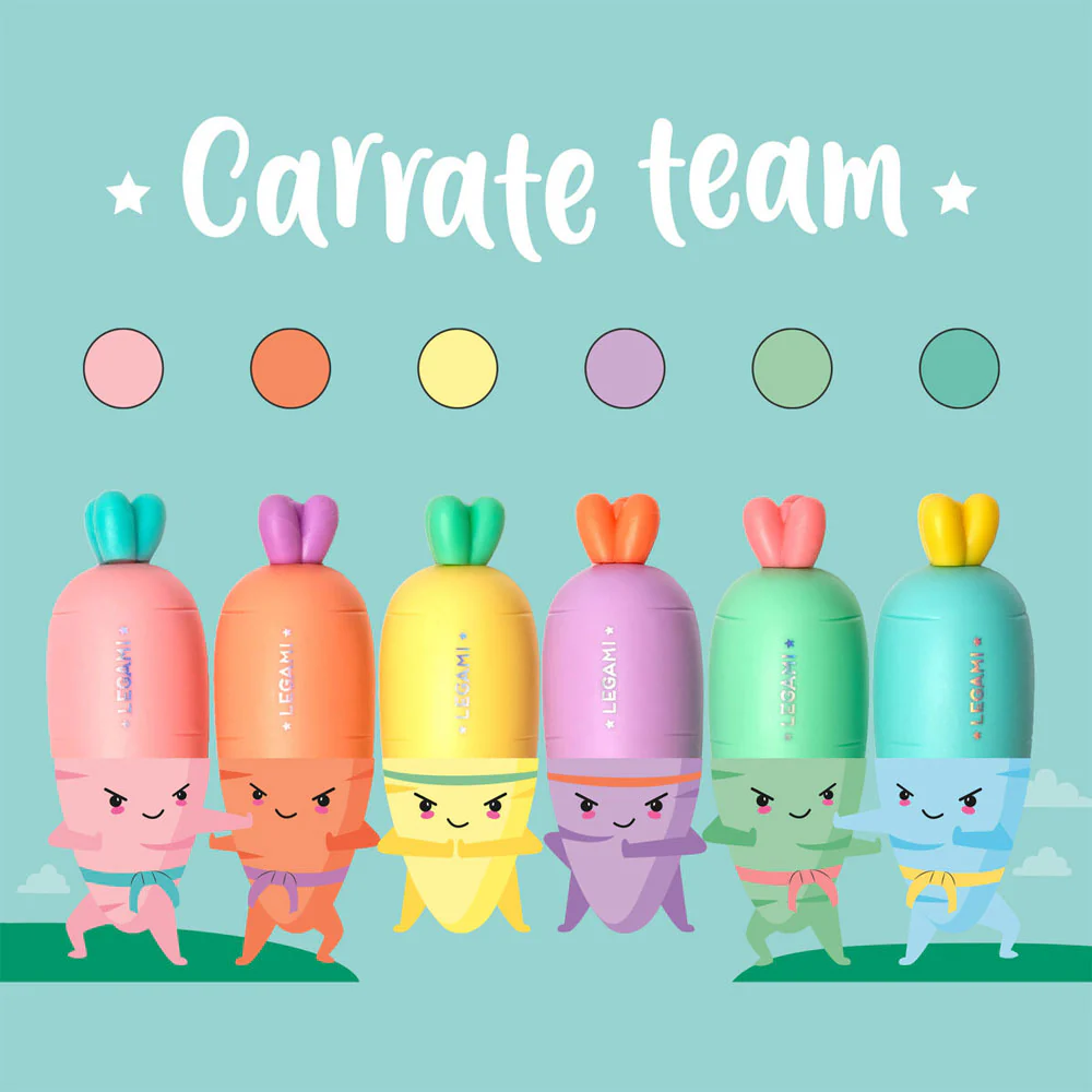 Legami Carrate Mini Highlighters set of 6 - Image 2