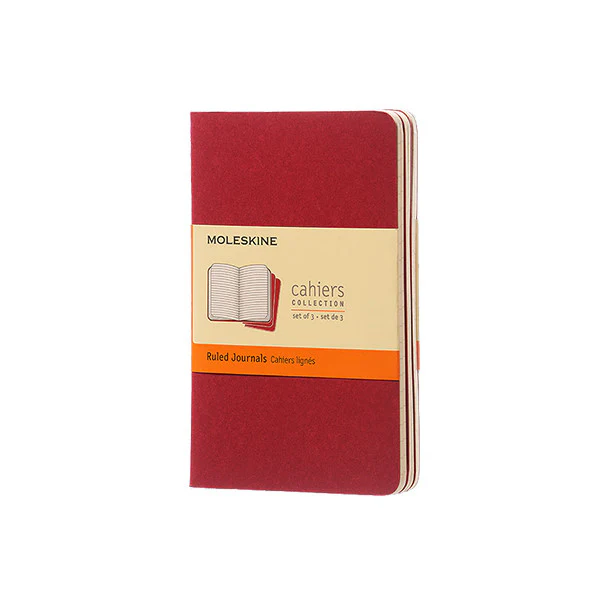 Moleskine Cahier Pocket Journal 90x140 Cranberry Red