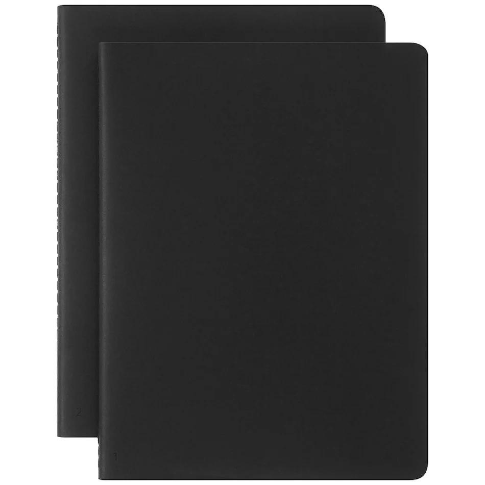 Moleskine Smart Writing Smart Cahier Notebook Extra Large Plain Black Set of 2