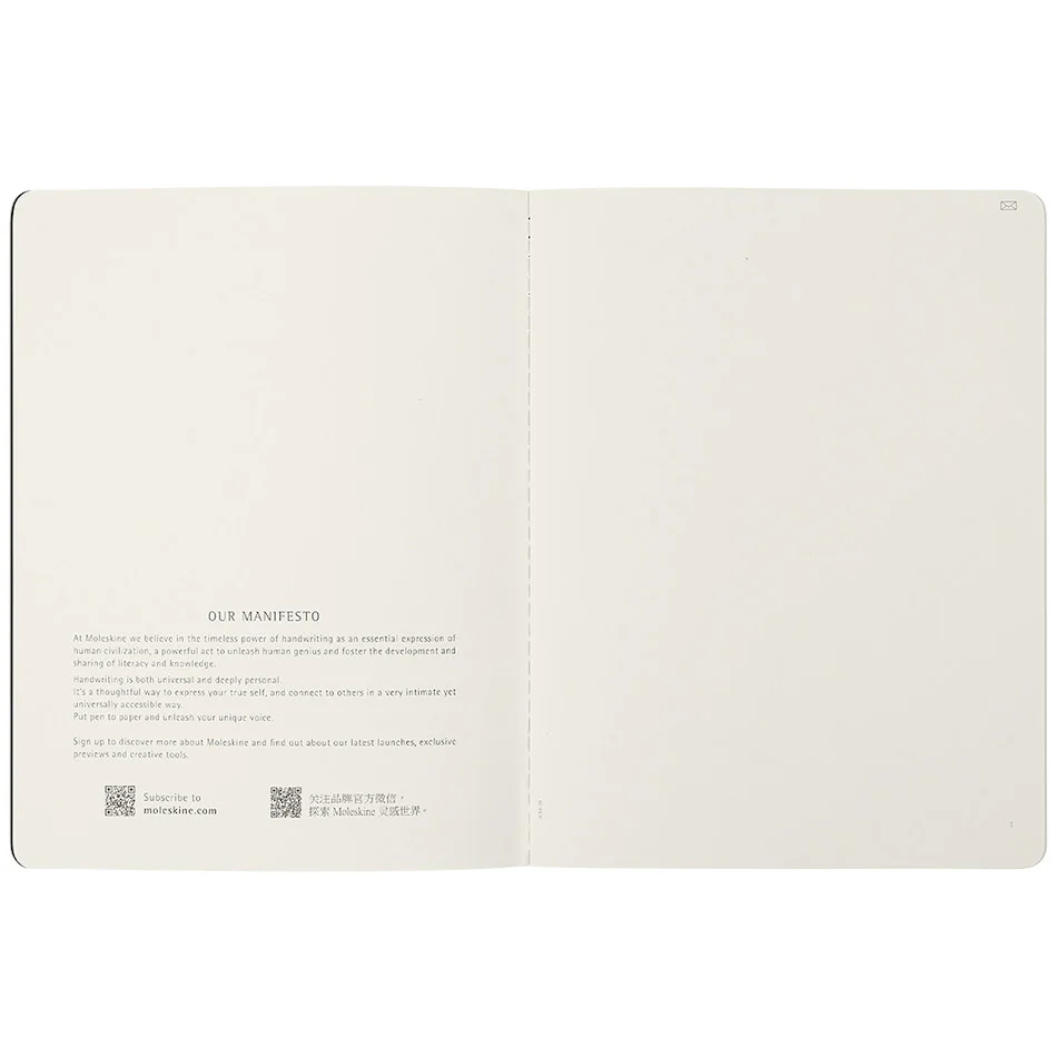 Moleskine Smart Writing Smart Cahier Notebook Extra Large Plain Black Set of 2 - Image 3