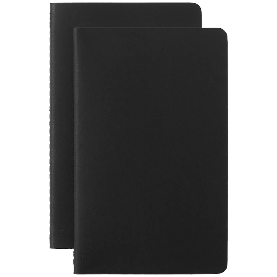 Moleskine Smart Writing Smart Cahier Notebook Large Ruled Black Set of 2