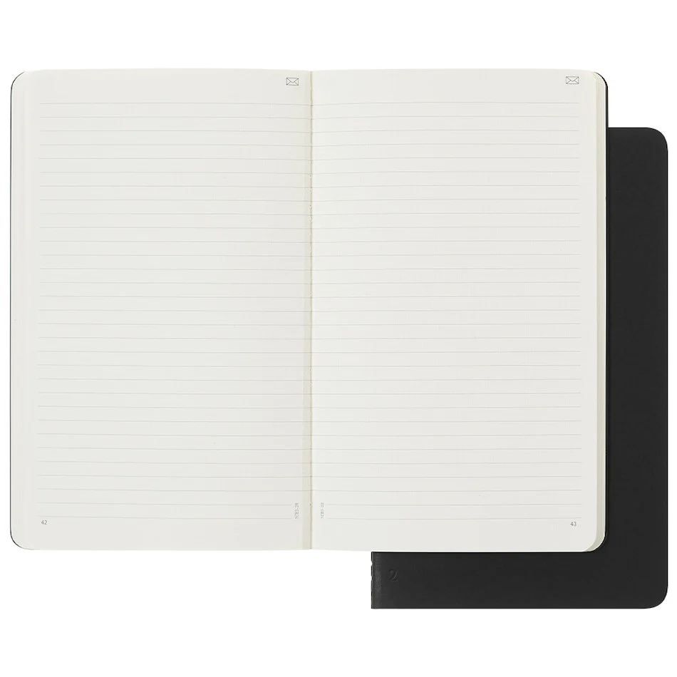 Moleskine Smart Writing Smart Cahier Notebook Large Ruled Black Set of 2 - Image 2