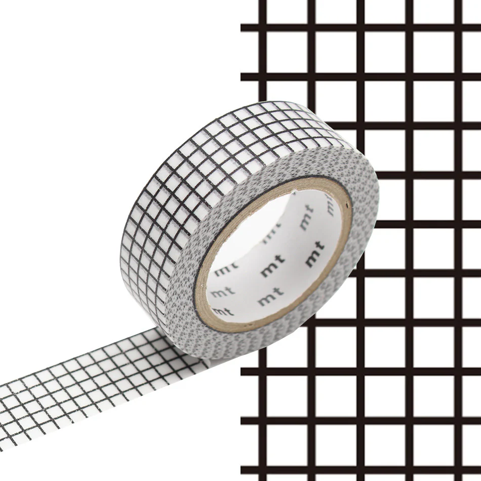 mt Washi Masking Tape - 15mm x 7m - Hougan Black