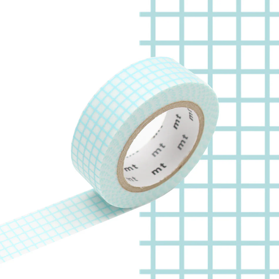 mt Washi Masking Tape - 15mm x 7m - Hougan Mint Blue