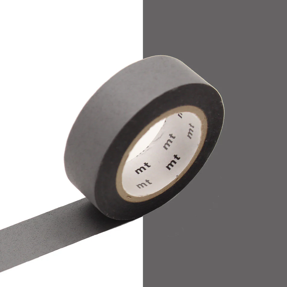 mt Washi Masking Tape - 15mm x 7m - Matte Grey