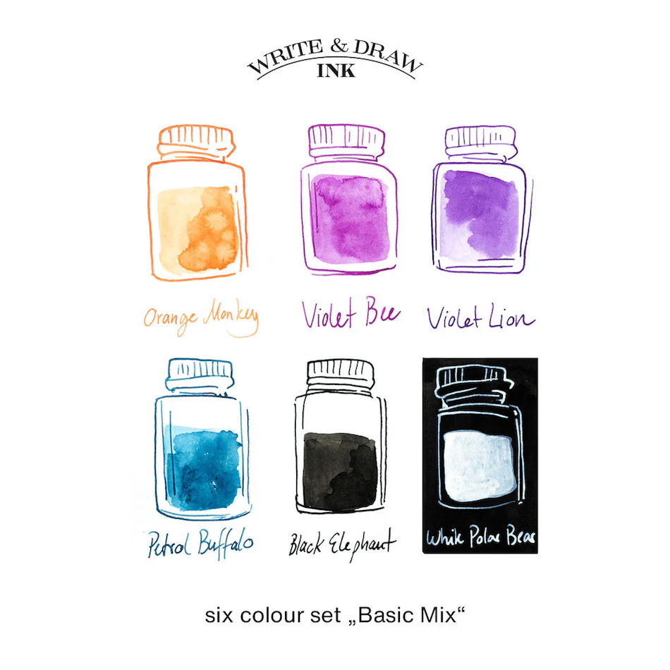 Octopus Write and Draw Ink Set of 6 Basic Mix - Image 2