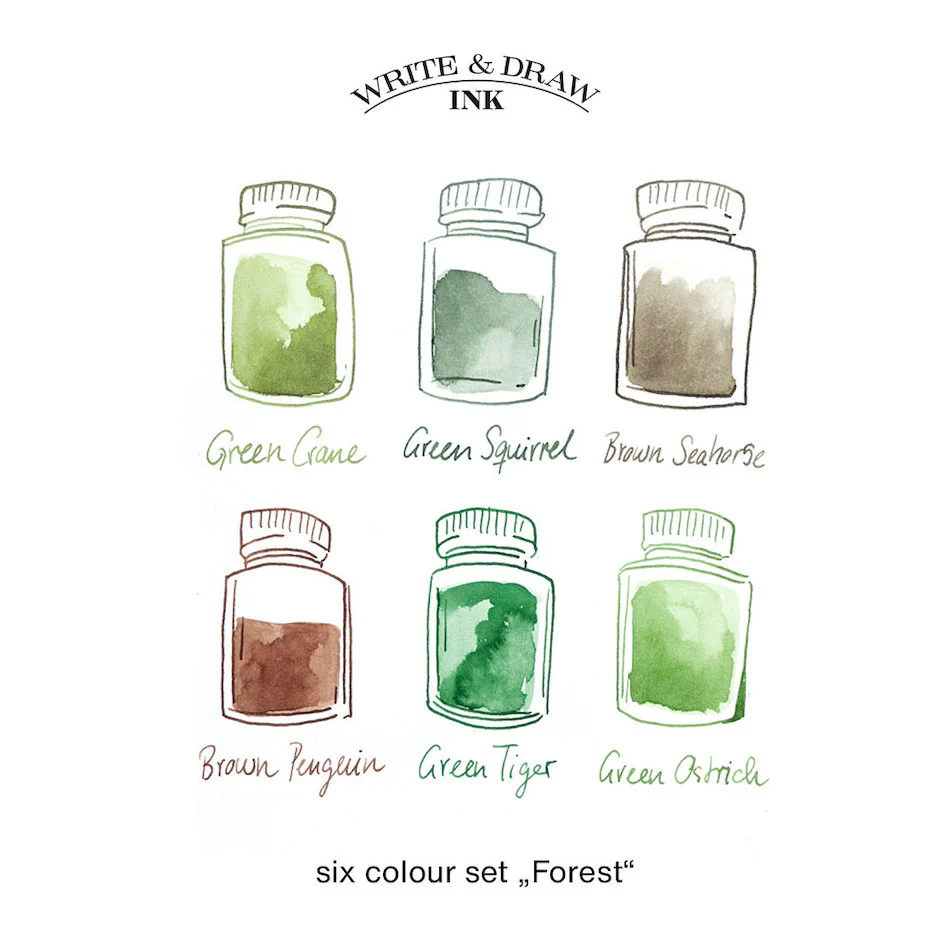 Octopus Write and Draw Ink Set of 6 Forest - Image 2