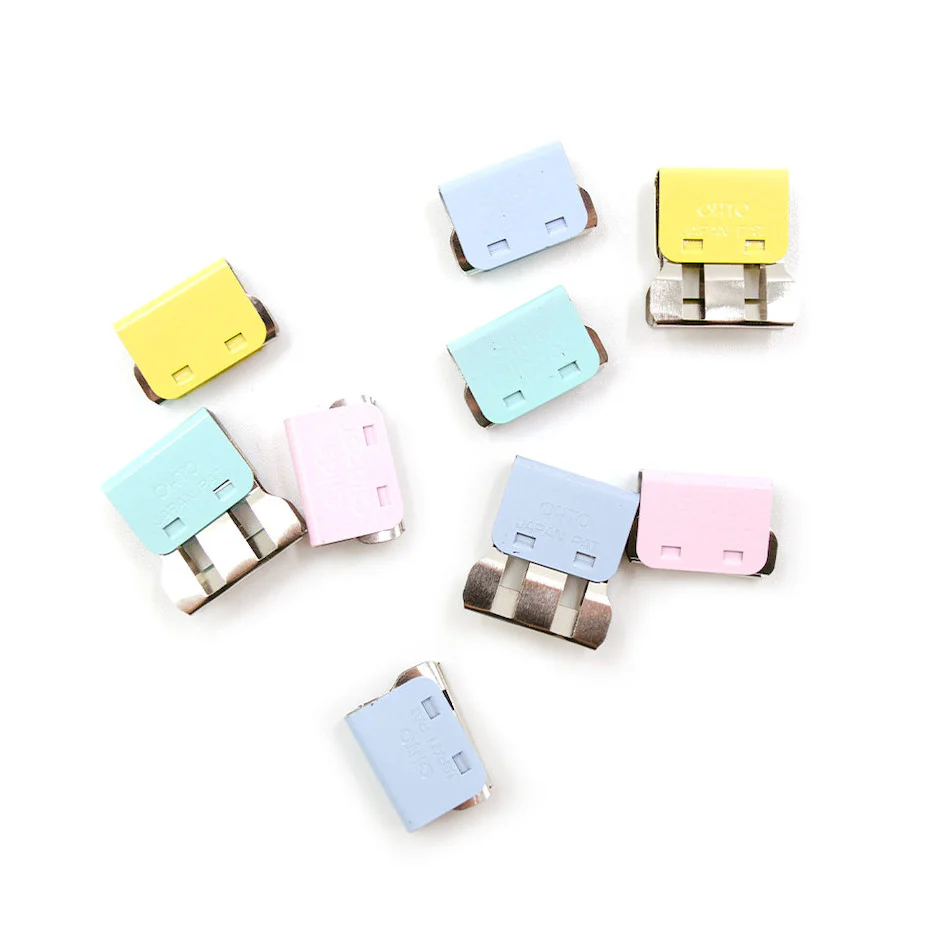 OHTO Slide Clipper Mini Clips Assorted Set of 9 Pastel Colours - Image 2