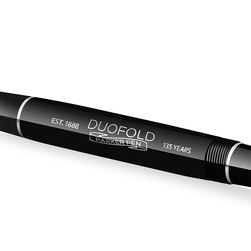 Parker Duofold 135th Anniversary Centennial Fountain Pen Black with Chrome Trim - Image 6