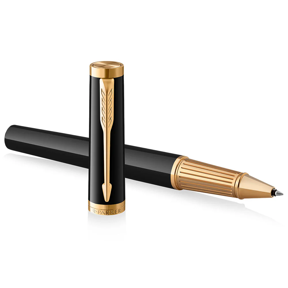 Parker Ingenuity Rollerball Pen Black with Gold Trim - Image 2