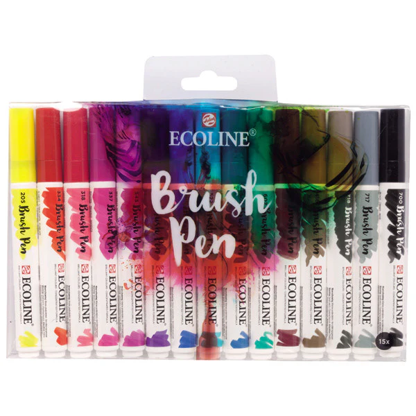 Royal Talens Ecoline Brush Pens Set of 15