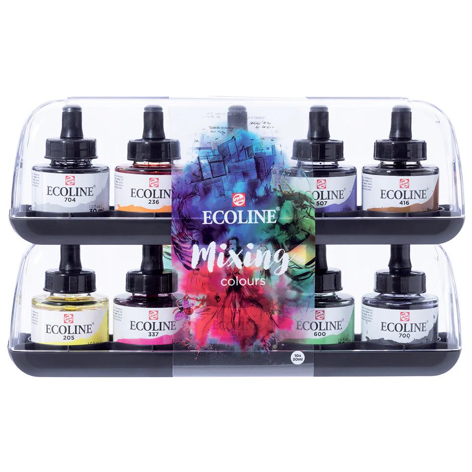 Royal Talens Ecoline Liquid Watercolour 30ml Mixing Set of 10