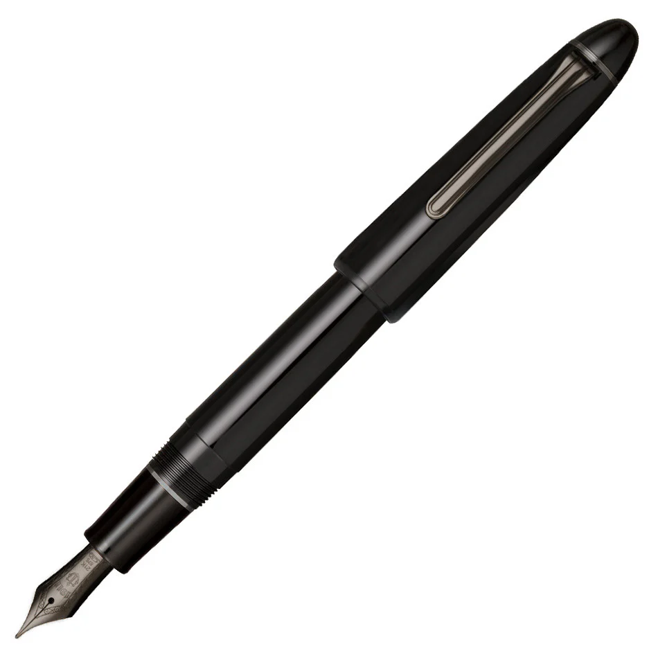 Sailor 1911 Ringless Fountain Pen Blackout Black Ion Plated 21K