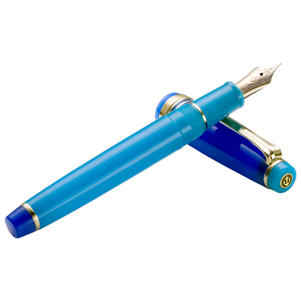 Sailor Professional Gear Slim Fountain Pen Blue Quasar 14K Zoom Nib - Image 2