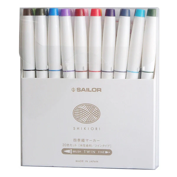 Sailor Shikiori Brush Pen Set of 20 Assorted
