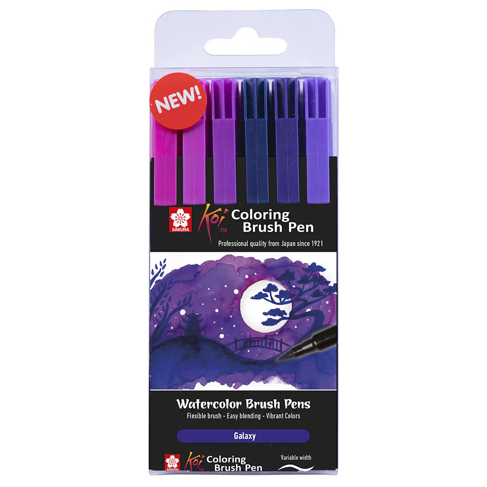 Sakura Koi Colourbrush Brushpen Set of 6 Galaxy