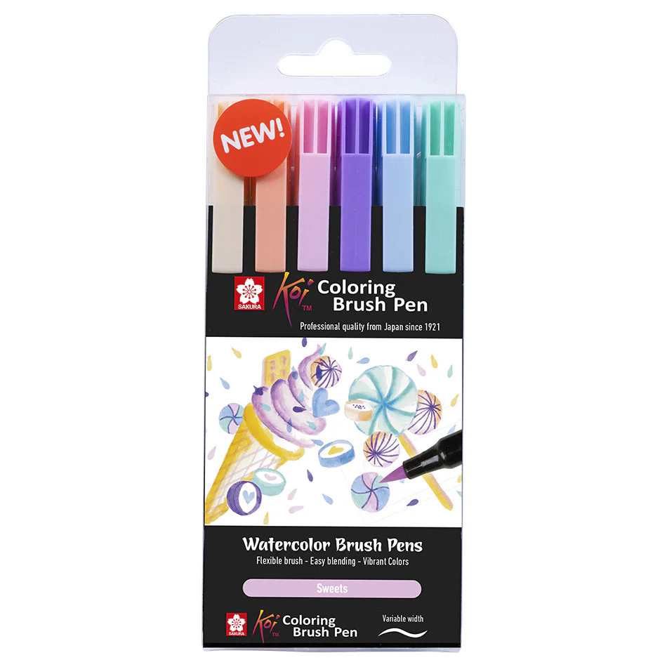Sakura Koi Colourbrush Brushpen Set of 6 Sweets