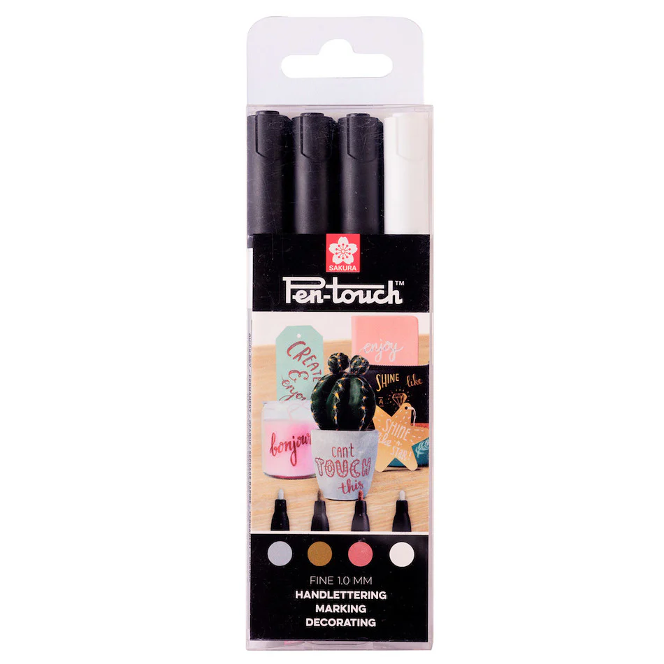 Sakura Pen-Touch Fine Metallic Set of 4