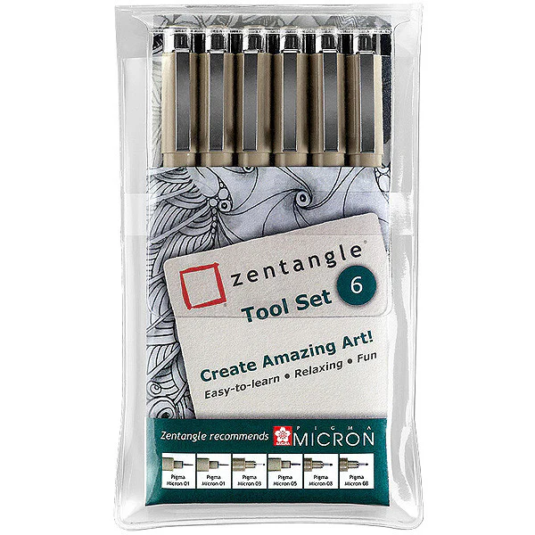 Sakura Pigma Micron Zentangle 6 Piece Set