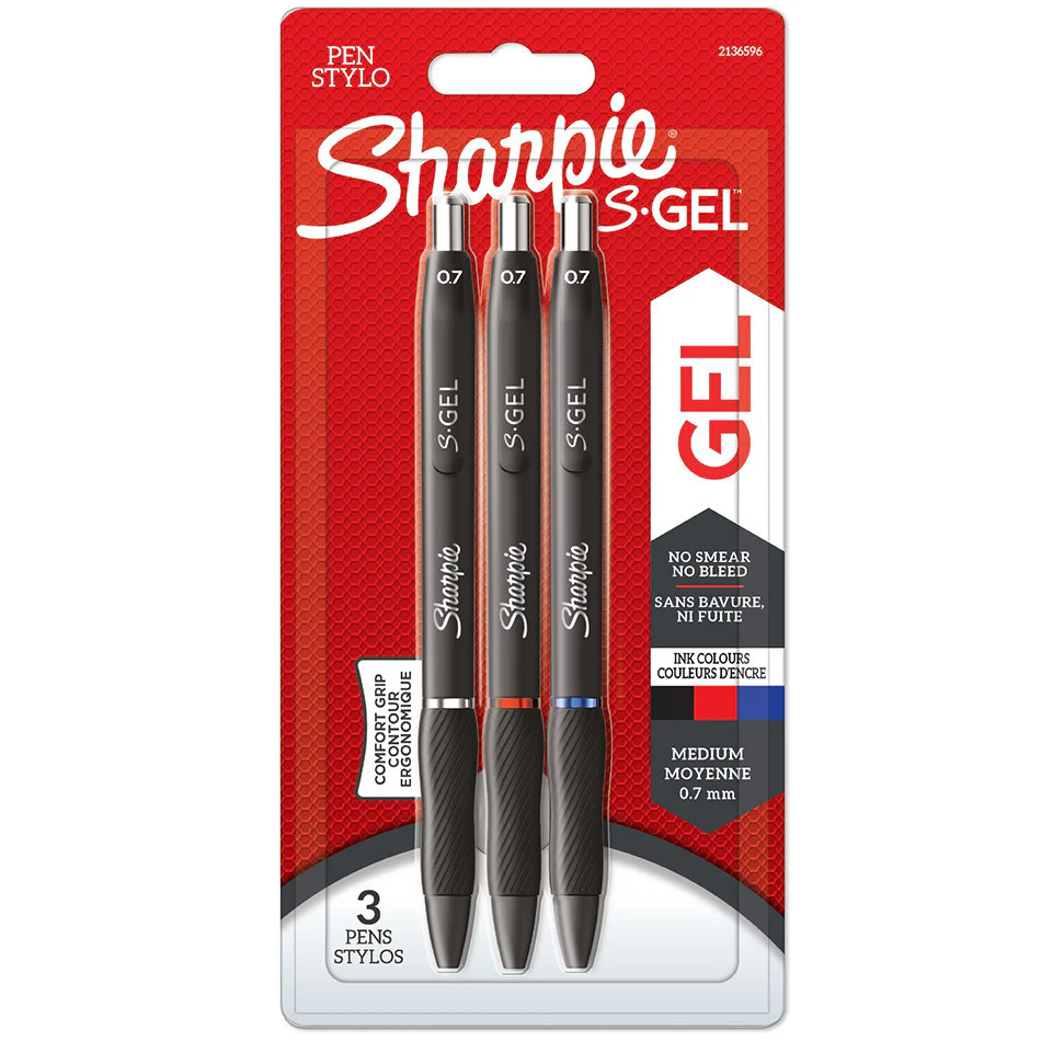 Sharpie S-Gel Gel Pen 0.7mm Set of 3