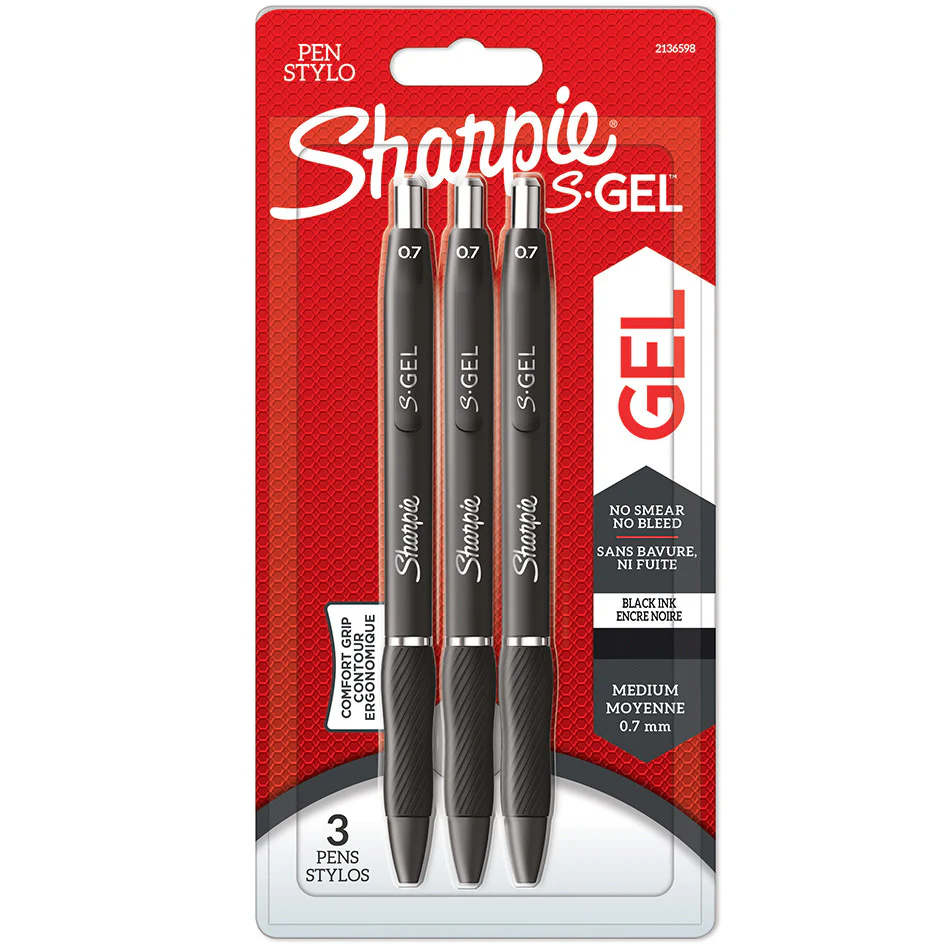 Sharpie S-Gel Gel Pen 0.7mm Set of 3 - Image 2