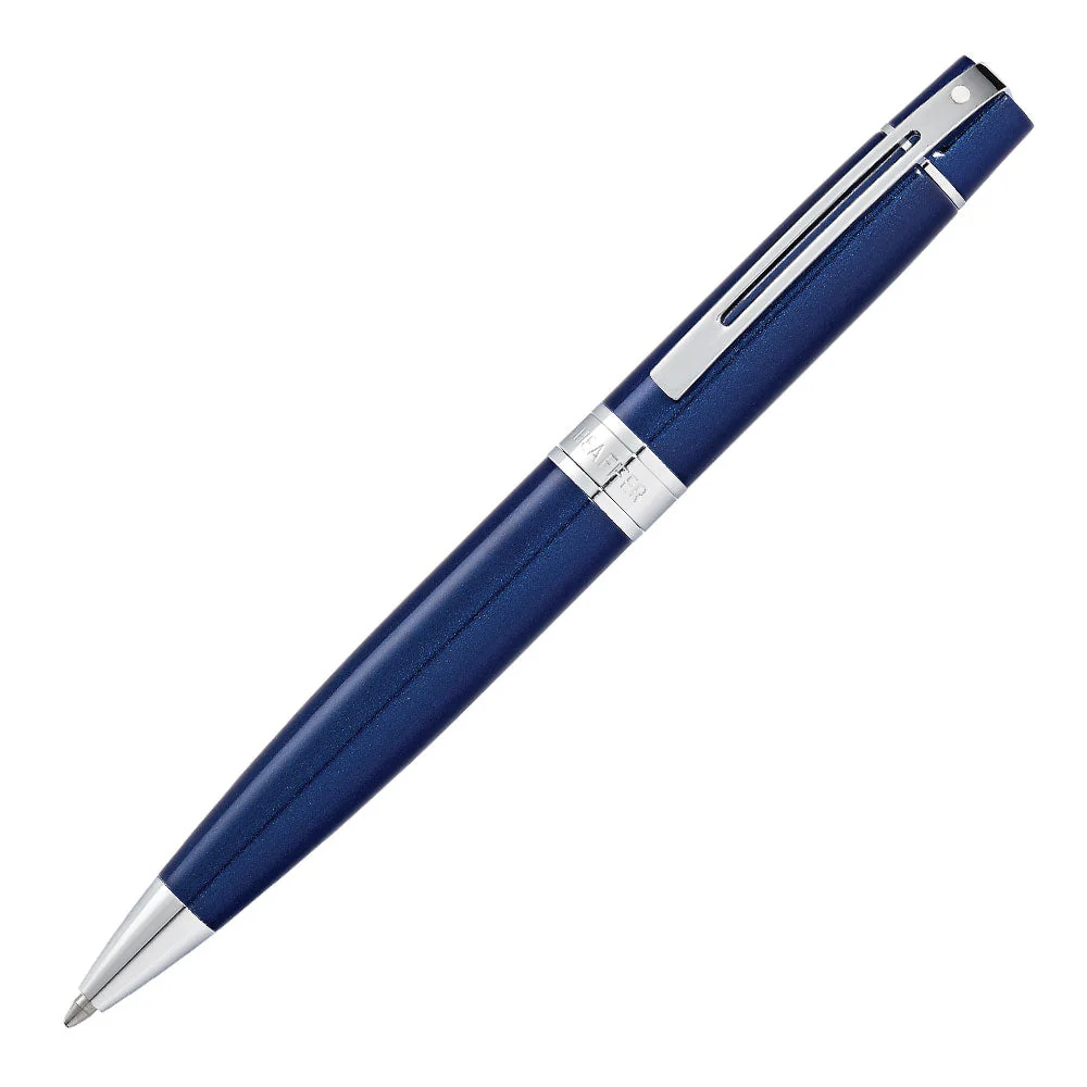 Sheaffer 300 Ballpoint Pen Glossy Blue with Chrome Trim