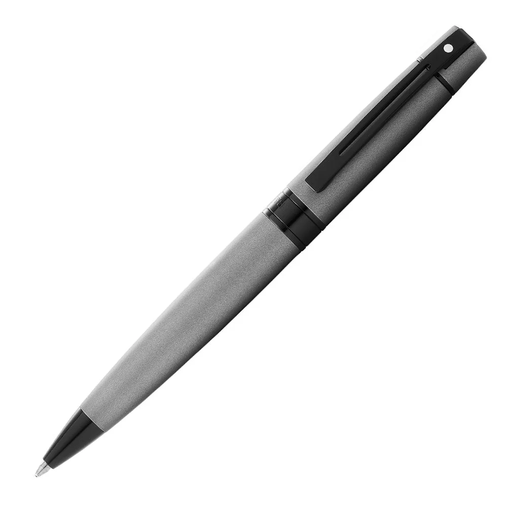 Sheaffer 300 Ballpoint Pen Matte Grey Lacquer with Polished Black Trim