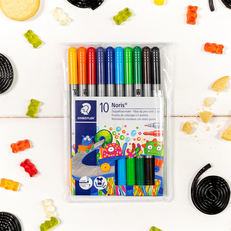 Staedtler Noris Double-Ended Fibre Tip Pen Set of 10 - Image 2