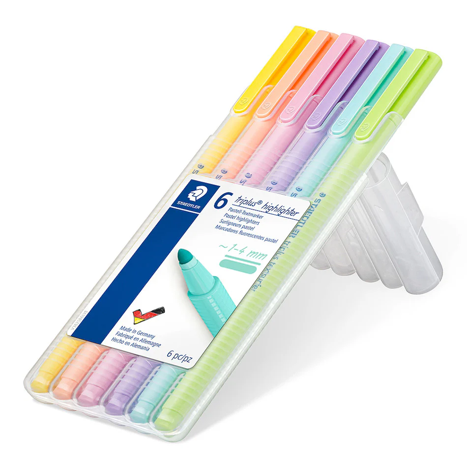 Staedtler Triplus Textsurfer Highlighter Box of 6 Pastel - Image 3