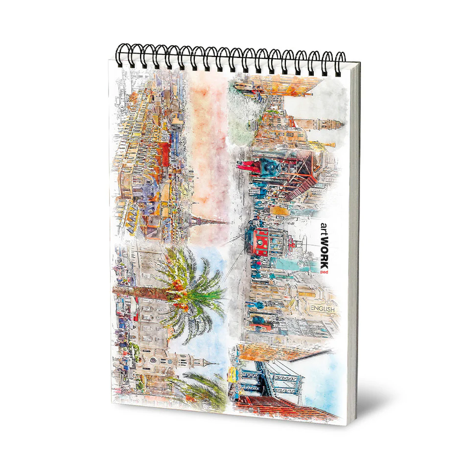 Stifflex artWORK Spiralbound Watercolour Pad Urban Sketches 24 x 33
